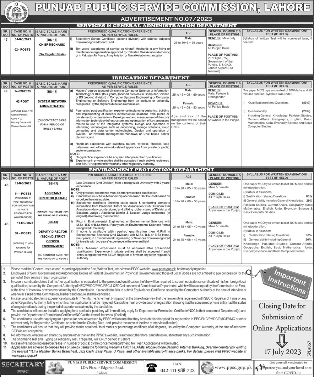 Punjab Public Service Commission Ppsc Jobs