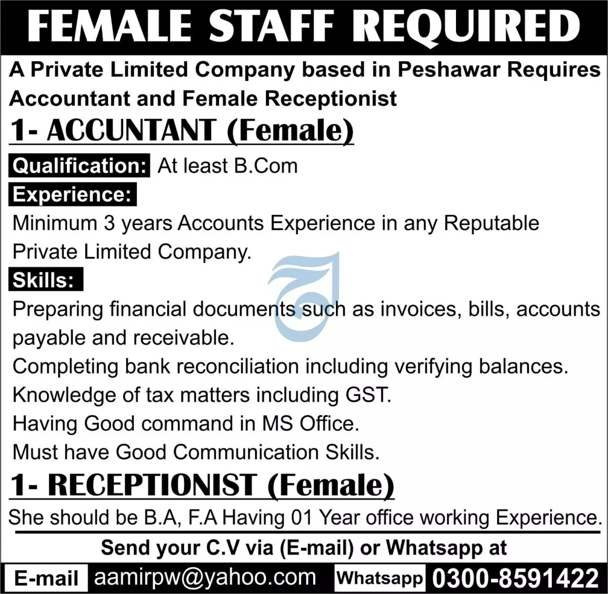 Private Limited Company In Peshawar Jobs 2023