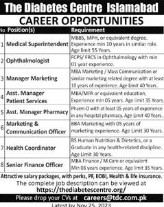 The Diabattes Centre Islamabad Jobs 2023