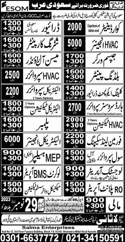 Electrical Engineer & Electrical Supervisor Jobs 2023 