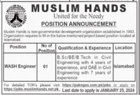 Muslim Hands Islamabad Jobs 2024